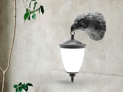 Eagle Head Wall Lamp 3D print model