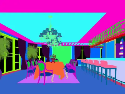 Business Restaurant - Coffee - Banquet  224 3D model
