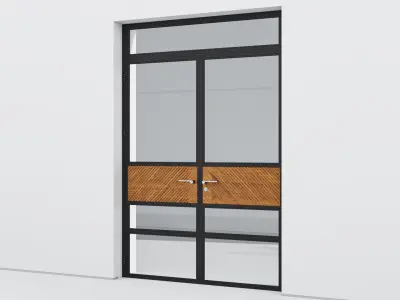 Aluminium door 187 3D model