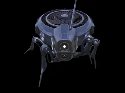 Sci-Fi Dron Low-poly 3D model