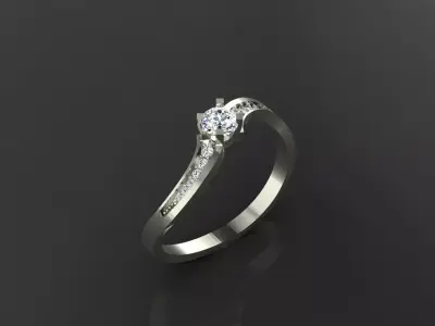 Refined Women Band Featuring Twisted Lines and Delicate Details 3D print model
