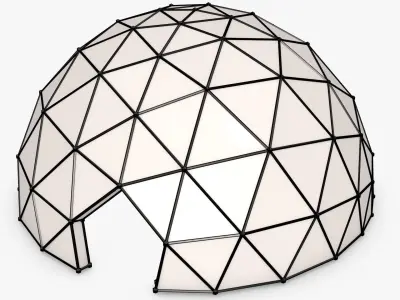 Half-Sphere Geodesic Dome 3D model