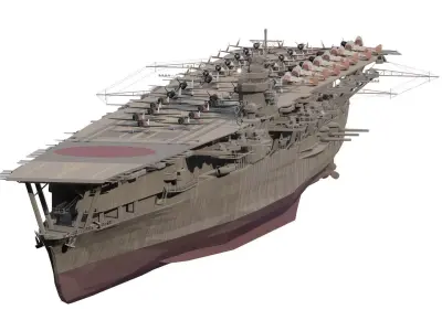 WW2 JAPANESE AIRCRAfT CARRIER 3D model
