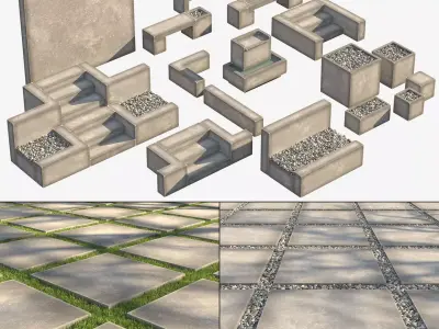 Garden Elements set 3D model