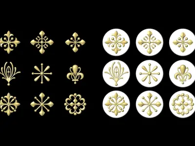 pattern design for assembly set 0001 3D print model