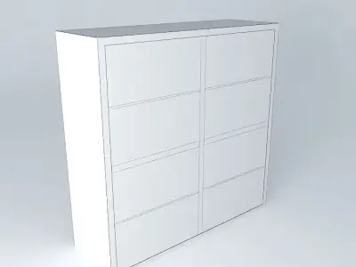 Shelf Cabinet DOORS HZ4FP 12 12 BRW Milano Oak 3D model