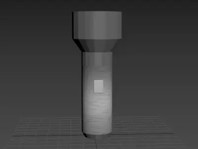 Flashlight light bulb Low-poly 3D model