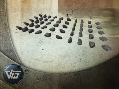 Scanned Rocks Collection 02 - High Detail Low-poly 3D model