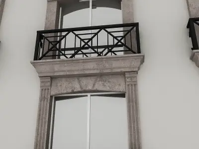 Window Frame 01 Low-poly 3D model