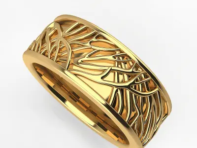 Tree of life wedding dome and comfort fit band  3D print model