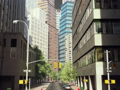 Round city C3 Low-poly 3D model