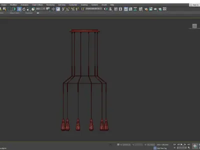 10 Carats LED Chandelier Low-poly 3D model