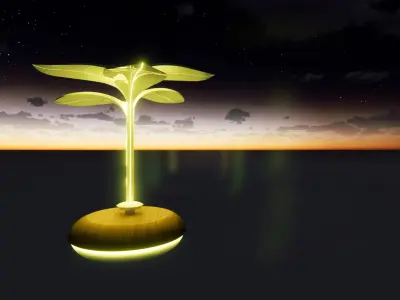 Solar Tree Low-poly 3D model