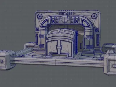 Sci-fi cartoon Model Low-poly 3D model