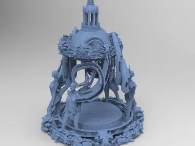 Art Deco Victorian fantasy architecture collection 3D model