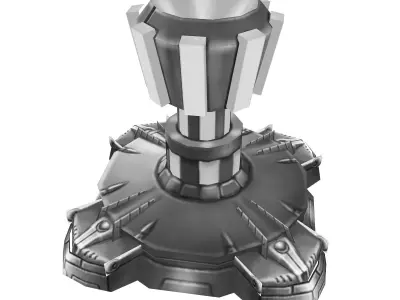 Rotating turret - electric shock type 01 3D model