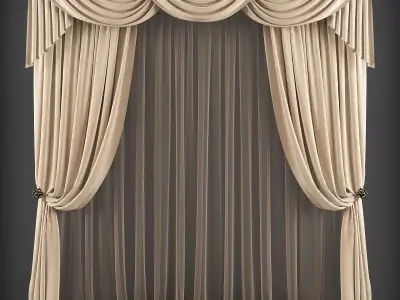Curtain 3D model 161 Low-poly 3D model