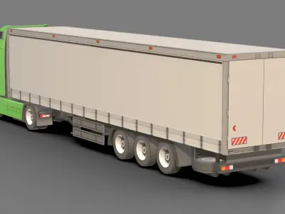 Low-poly Truck Volvo FH16 3D Model Low-poly 3D model