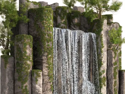 Large waterfall 2 3D model