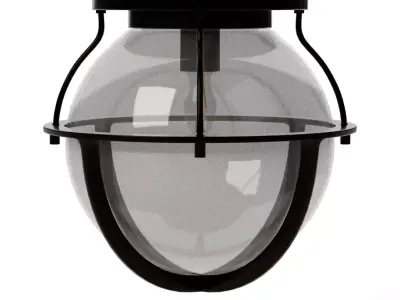 Artisanal Rollin Recycled Glass Outdoor Flush Mount Low-poly 3D model