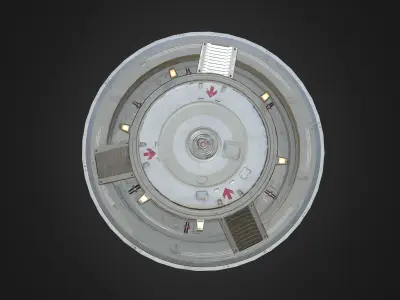 Sci-Fi Turnable PBR Low-poly 3D model