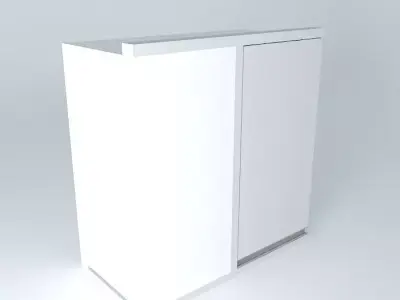 American corner straight 1 DOOR Free 3D model