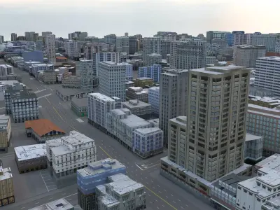 City 104 Low-poly 3D model