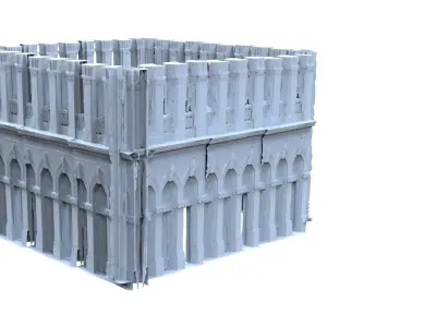 Rome style theatre walls 3D model