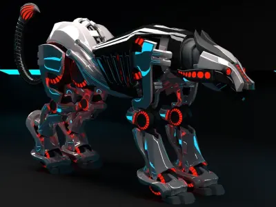 Sci Fi Mechanical Cheetah 3D model