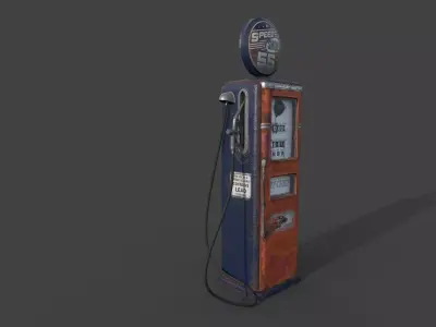 Gas Pump Low-poly 3D model