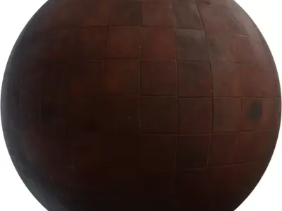 Aged Red Terracotta Floor Tiles PBR Texture Texture