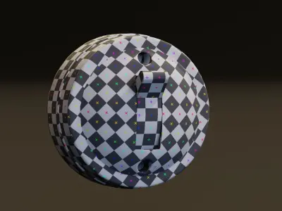 Retro Wall Switch Light Low-poly 3D model