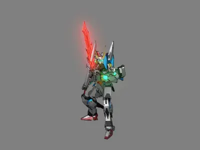 Attacker Gundam 24 A 3D model