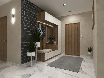 MODERN ENTRANCE HALL DESIGN 3D model