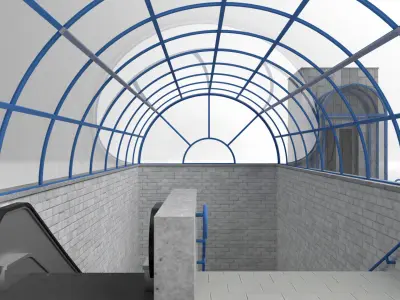 Subway Entrance 3D model  3D model
