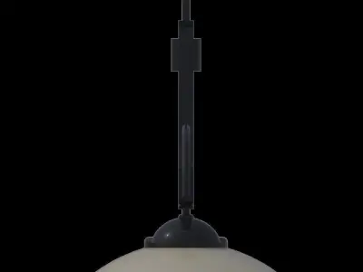 Ceiling hung pendant double light architectural scene lighting Low-poly 3D model