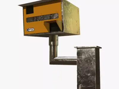 Speed Camera Low-poly 3D model