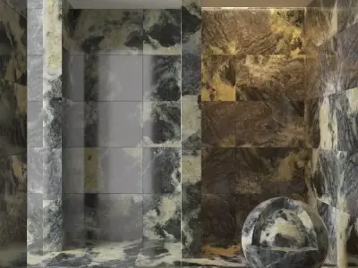 Marble wall 21 3D model