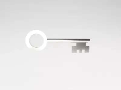 Cartoon Key v1 002 Low-poly 3D model