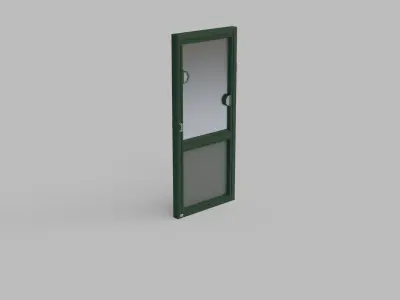 Simple Glass Door 3D model