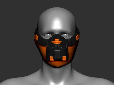 helmet high poly sculpt 3d printable  3D model 118