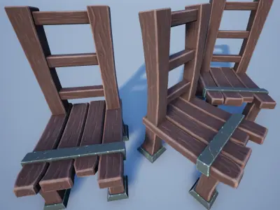 Handpainted Props Low-poly 3D model