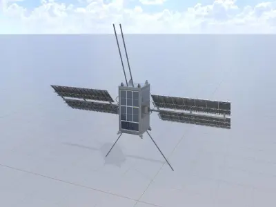 Satelliet 1 Low-poly 3D model