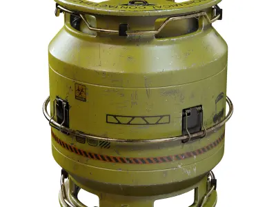 Sci-Fi Cargo Barrel Low-poly 3D model