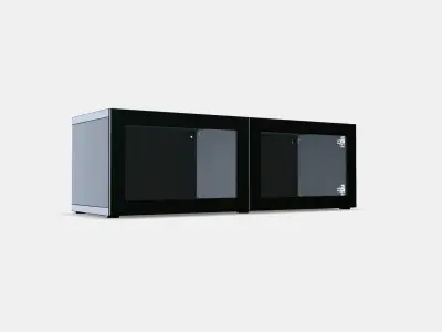 BESTA Shelf unit with glass doors 4 3D model