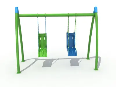 Kids Game Play Equipment 004 Disabled Swing 3D model