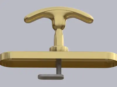 Window frame and furniture handles Also 3d-printable 3D model