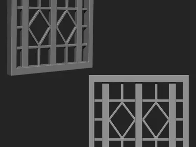 Wooden Window IMM Brush Pack 10 in One Vol 2 3D model