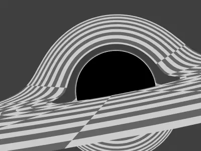 BLACK HOLE PHOTOREALISTIC ANIMATED INTERSTELLAR 3D model 3D model