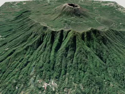 Volcano Vesuvius Italy 3D model